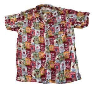 The Rowdy Gentleman Natural Light Beer Natty mens Shirt Button Up Hawaiian Med